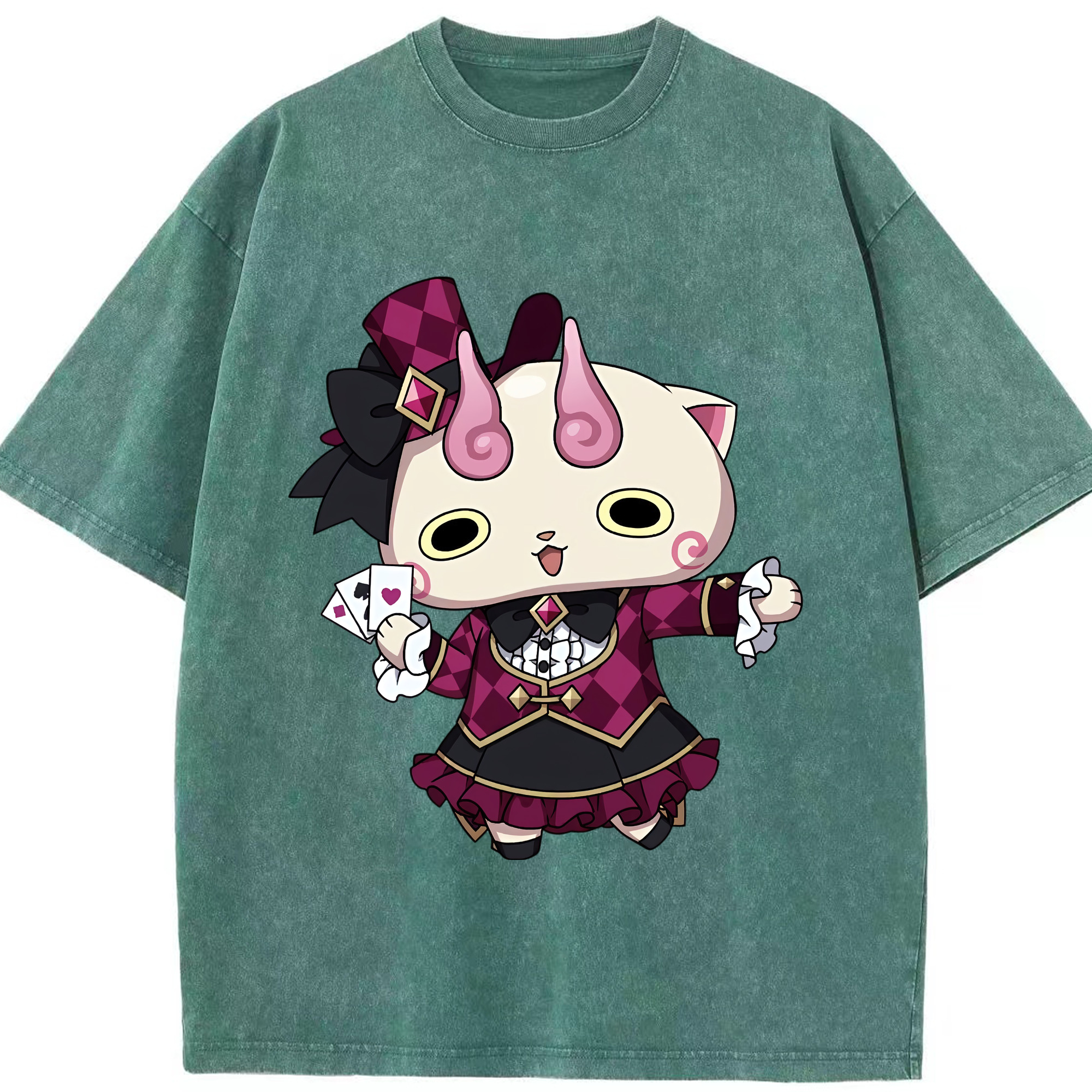 （画像用） 妖怪ウォッチ Yo-kai Watch 綿100% ヴィンテージ風 半袖Tシャツ（フロントプリント）
